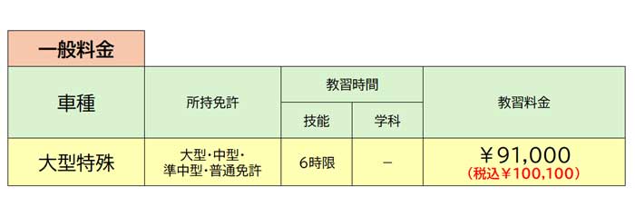 大型特殊免許 [学生]